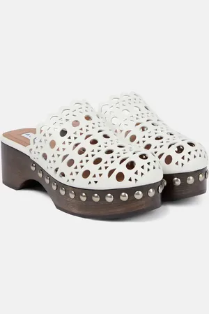 Alaïa AlaÃ¯a Vienne leather clogs