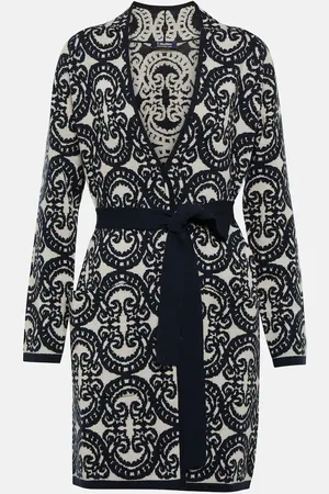 Max Mara Jacquard wool and cashmere cardigan