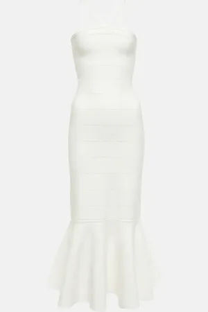 Victoria Beckham Openwork knit midi dress
