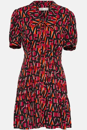 Diane von Furstenberg Darius logo minidress
