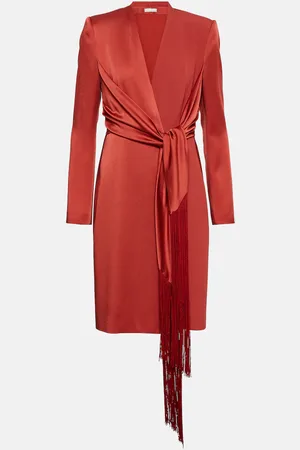 Max Mara Maura wrap satin minidress