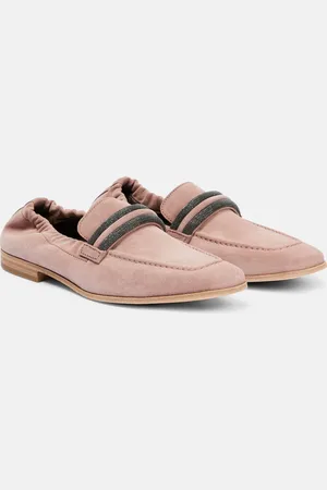 Brunello Cucinelli Embellished suede loafers