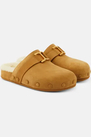 Chloé ChloÃ© Marcie suede and shearling slippers