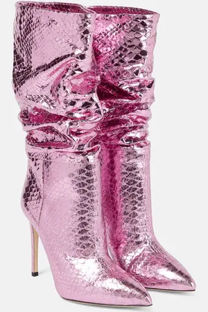 PARIS TEXAS Slouchy metallic leather boots