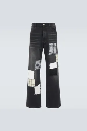 Marni Patch-appliquÃ© wide-leg jeans