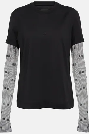 Givenchy 4G tulle-trimmed cotton jersey T-shirt
