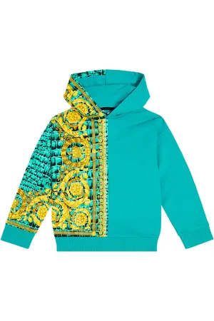 VERSACE Baroccodile cotton jersey hoodie