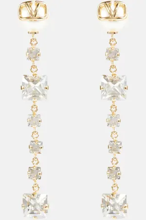 VALENTINO VLogo embellished drop earrings