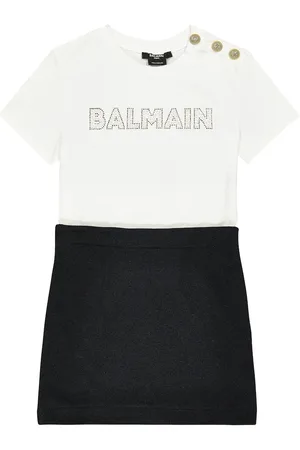 Balmain Logo cotton jersey dress