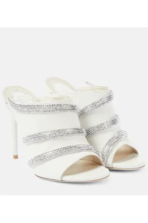 RENE CAOVILLA Sally embellished leather mules