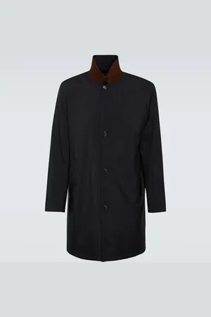 Loro Piana Sebring leather-trimmed raincoat
