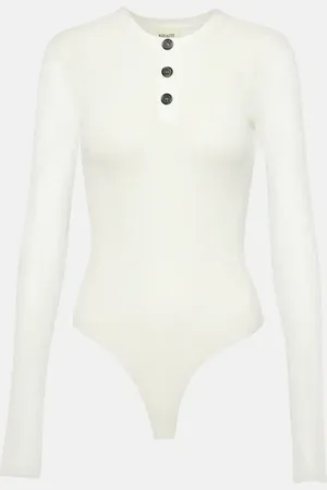 Khaite Janelle cotton-blend jersey bodysuit