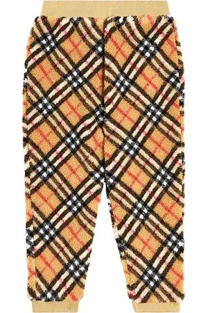 Burberry Burberry Check fleece sweatpants