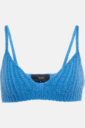 Alanui Ribbed-knit alpaca wool-blend bralette