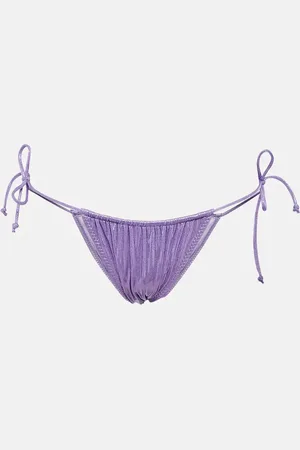 Norma Kamali String metallic bikini bottoms
