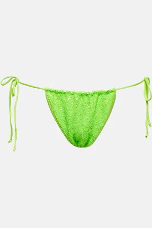 Norma Kamali Sequin-embellished bikini bottoms