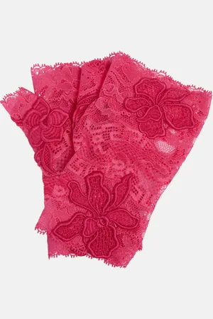 VERSACE Embroidered lace fingerless gloves