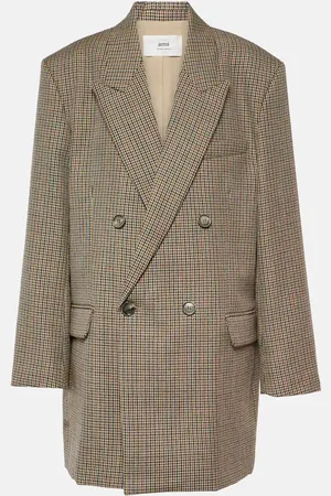 Ami Houndstooth wool blazer