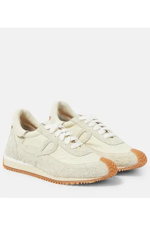 Loewe Flow Runner suede-trimmed sneakers