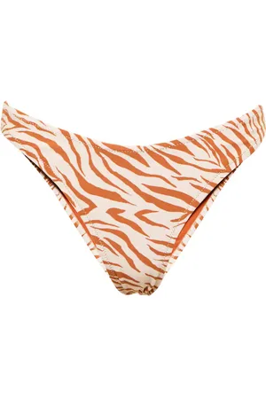 Reina Olga Rocky zebra-print bikini bottoms