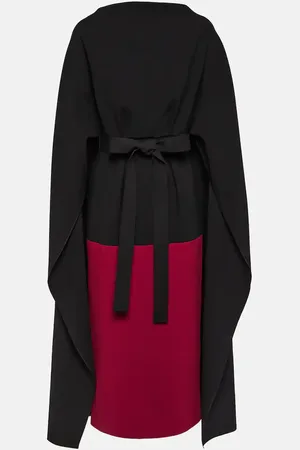 Roksanda Cape-detail crÃªpe midi dress