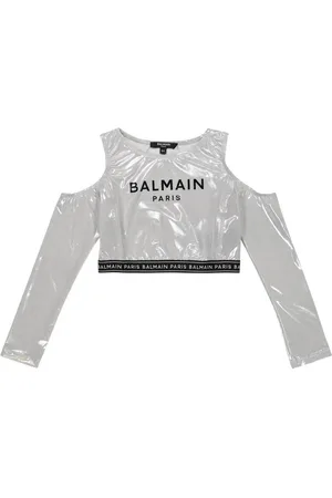 Balmain Logo off-shoulder top