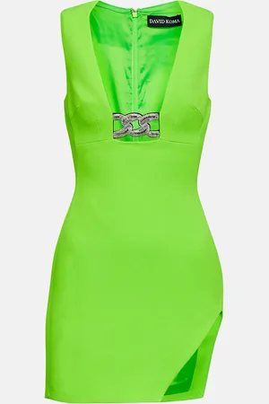 DAVID KOMA Embellished asymmetric minidress
