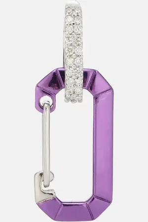 Eera EÃ©ra Chiara 18kt white gold and sterling silver single earring with diamonds