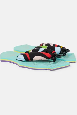 Puccini Printed fabric thong sandals