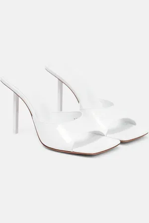 Amina Muaddi Laura patent leather mules