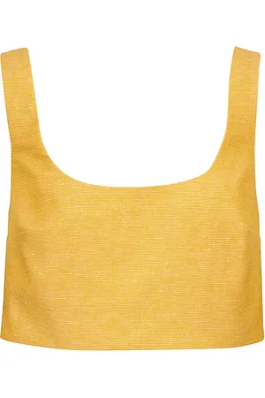 GABRIELA HEARST Joan cashmere and linen crop top