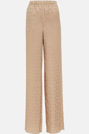 VALENTINO Toile Iconographe silk wide-leg pants