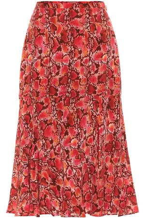 Altuzarra Clementine snake-print silk skirt