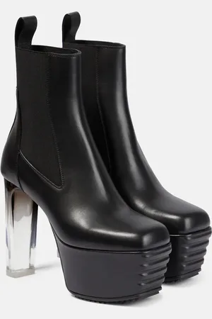 Rick Owens Minimal Grill Beatle leather ankle boots