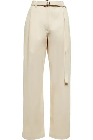 Peter Do Belted high-rise wide-leg jeans