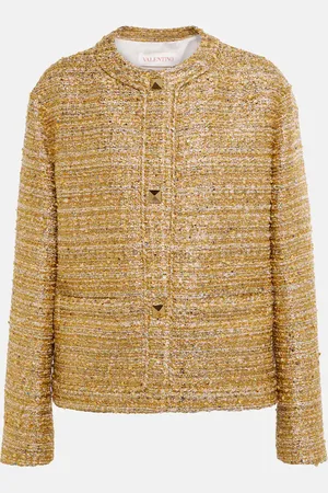 VALENTINO Sequined metallic tweed jacket