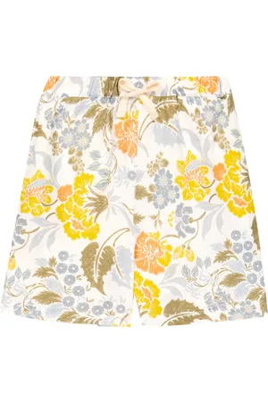 The New Society Gianni floral linen and cotton shorts