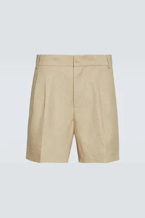 Loro Piana Honiara linen canvas Bermuda shorts