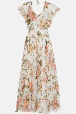 Erdem Theophila floral cotton and silk maxi dress