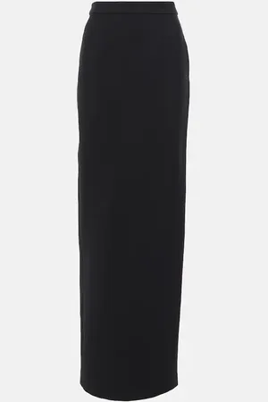 Roland Mouret Asymmetrical wool and silk maxi skirt