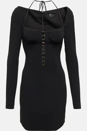 BLUMARINE Embellished long-sleeved minidress