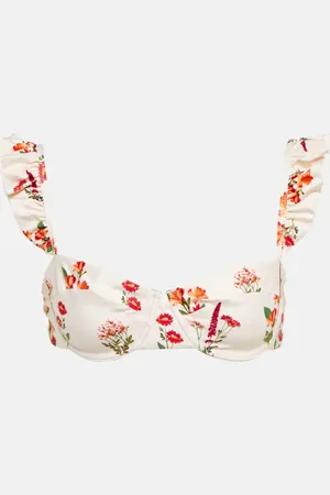 Agua by Agua Bendita Kiwi Oasis floral bikini top