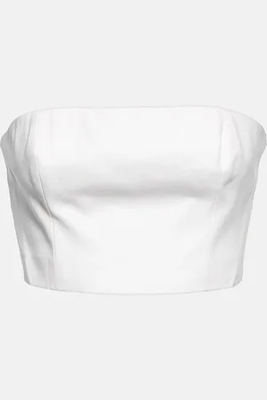 Staud Bridal Nyla cotton-blend bandeau top