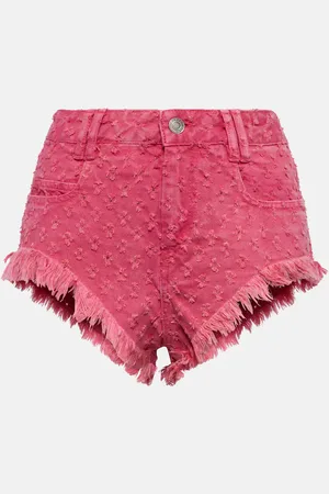Isabel Marant High-rise eyelet denim micro shorts