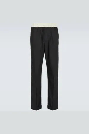 WALES BONNER Silk-trimmed wool pants