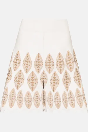 Alaïa AlaÃ¯a High-rise jacquard shorts