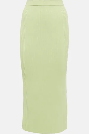 Simkhai Brooklyn ribbed-knit midi skirt