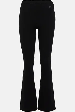 Courrèges CourrÃ¨ges Ribbed-knit high-rise flare pants