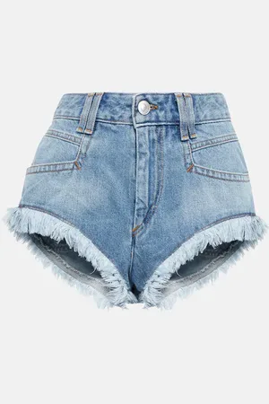 Marant Etoile Eneidao fringe-trimmed denim shorts