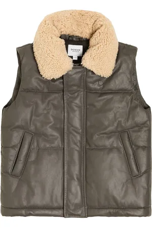 Donsje Baby Bees shearling-trimmed leather vest